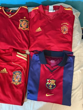 Lote Camisetas Fútbol Adidas España y Real Madrid