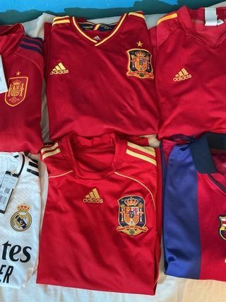 Lote Camisetas Fútbol Adidas España y Real Madrid