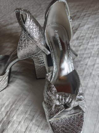 Sandalias Plataforma Stradivarius T38 Plateadas