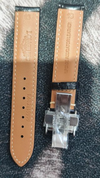 Correa piel Longines 18mm negra