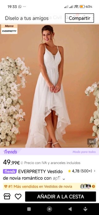 Vestido de fiesta Ever-Pretty talla 38
