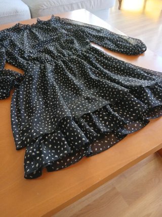 Vestido negro estampado