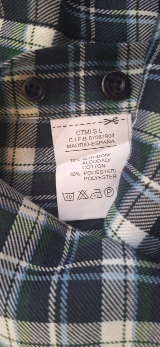 Camisa cuadros Antonio Bacci Hombre
