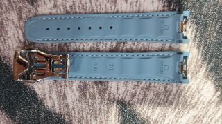 Correa caucho Omega Seamaster 150 azul claro 20mm