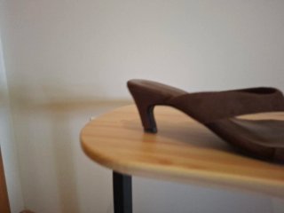 Sandalias de tacón bajo marrones