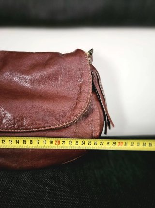 Borsa pelle vintage marrone