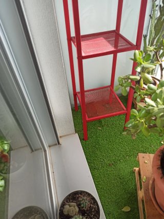 Estantería metálica roja 4 baldas