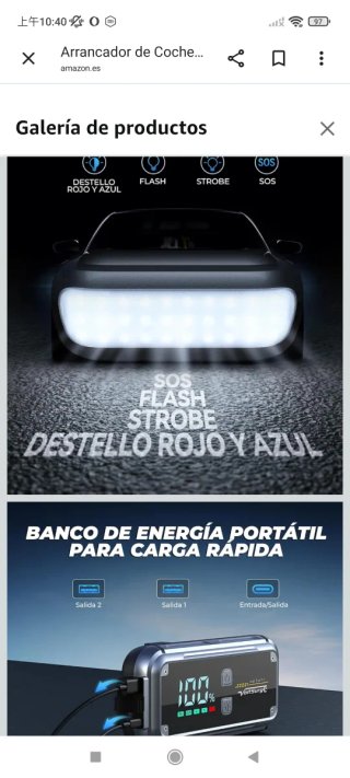Arrancador Coche 6000A Portátil