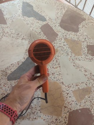 Secador de pelo vintage Moulinex naranja