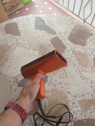 Secador de pelo vintage Moulinex naranja