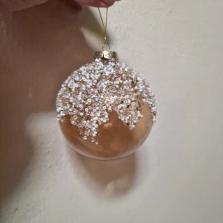 Adorno Árbol Navidad Cristal Dorado