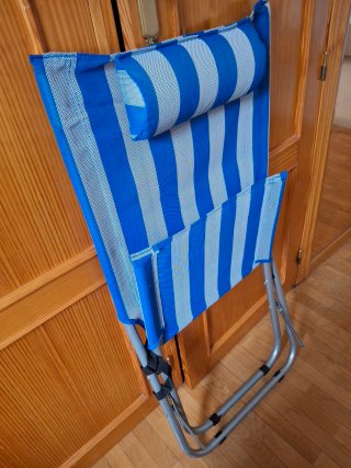 Silla plegable  de playa/camping de listas