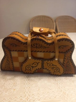 Ajedrez de cuero para viaje