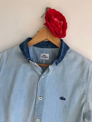 Camisa Lacoste Logo Vintage Talla M/L Original