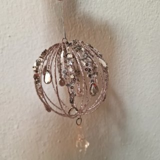 Adorno Árbol Navidad Rosa y Plata