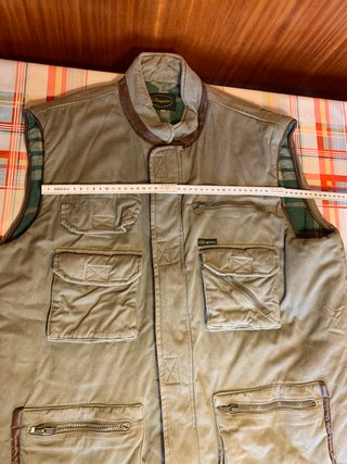 Chaleco de pesca verde oliva