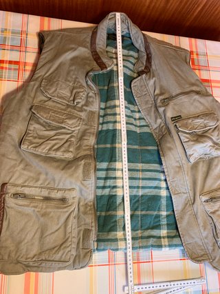 Chaleco de pesca verde oliva