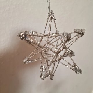 Adorno Estrella Navideña Plateada
