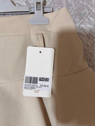 Falda pantalón beige talla S-M elástica