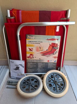 Tumbona Crivit Plegable Playa Ruedas