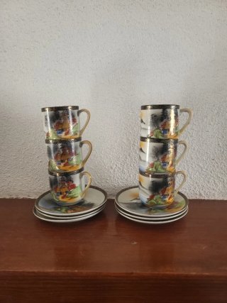 Juego café Nakone Japón 1960 Porcelana