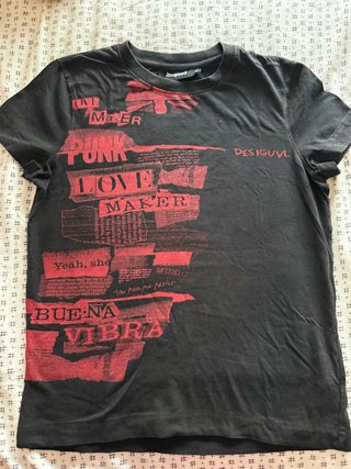 Camiseta Desigual Negra Talla XS