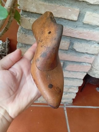 Horma de zapato madera antigua talla 37 IZQUIERDO