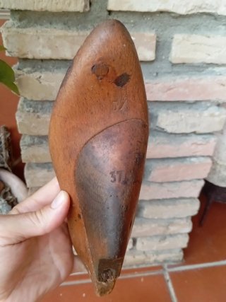 Horma de zapato madera antigua talla 37 IZQUIERDO