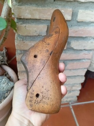 Horma de zapato madera antigua talla 37 IZQUIERDO