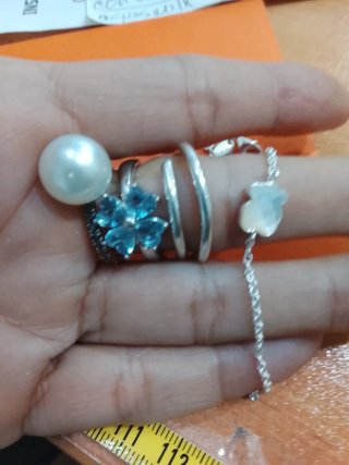 Pulsera Tous Oso Blanco y Plata