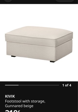 Sofá KIVIK Ikea Gunnared Beige + Reposapiés