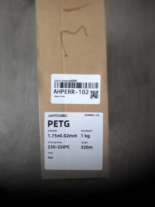 Filamento PETG Anycubic Rojo 1kg