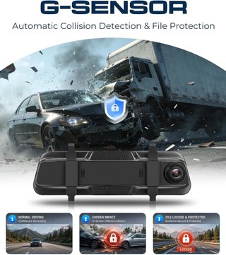 NUEVO! (110€) 4K Dash Cam Espejo Retrovisor