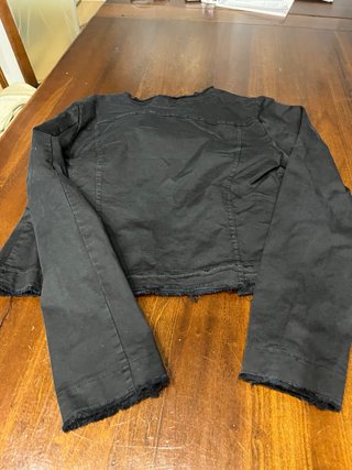 Giubbino tela nero donna