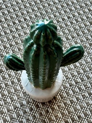 Cactus de cerámica verde perfecto 25 cms