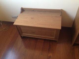 Cómoda madera 2 cajones, dos modulos altos y arcón