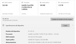 HP EliteDesk 800 G3 i7-6700 16GB DDR4