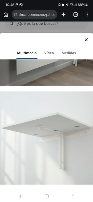 Mesa Plegable Ikea Norberg Blanca