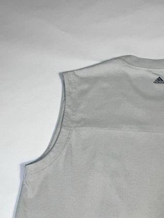 Adidas Vintage Sleeveless T-Shirt Grey Red Stripes