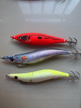 Lote 3 señuelos pesca calamar