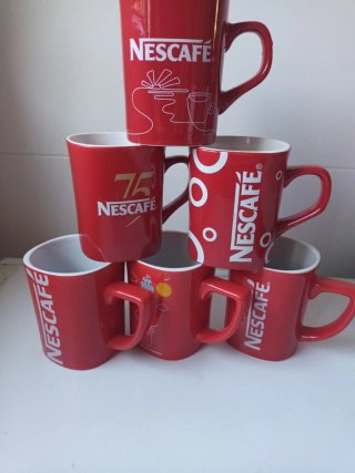 6 Tazas Nescafé Rojas