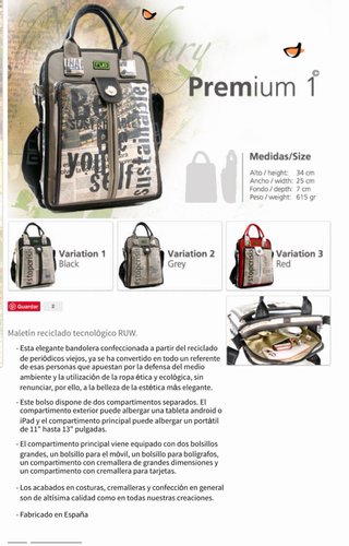 Bolso Maletín marca RUW Barcelona Beige/Negro