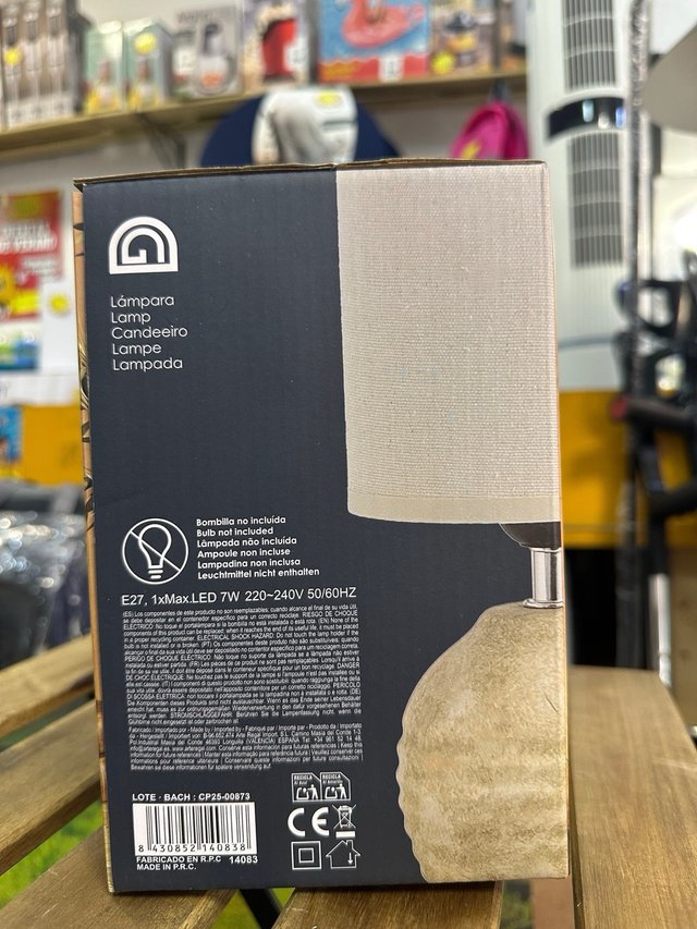 Lámpara de mesa GIFTDECOR beige piedra
