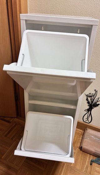 Mueble Metálico Reciclaje Gris Blanco