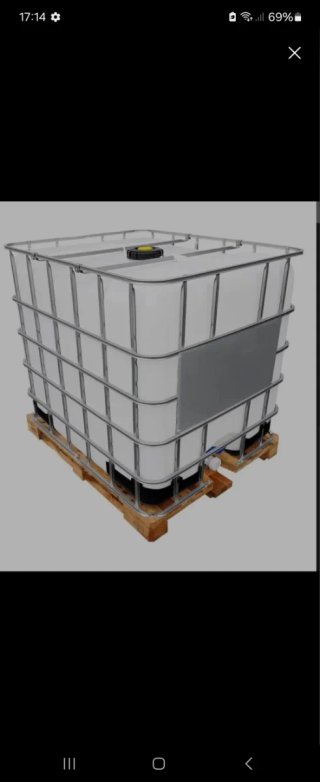 Bidón IBC 1000L con jaula metálica