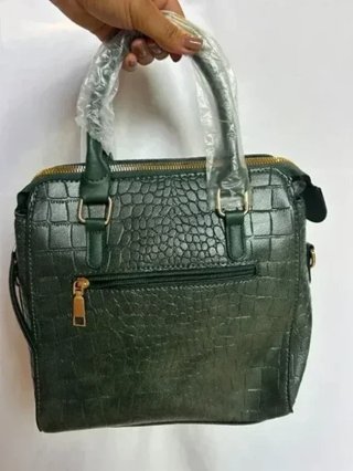 Bolso Tote Vintage Verde Cocodrilo