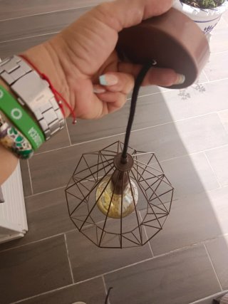 Lámpara colgante vintage EGLO Carlton cobre + Bomb