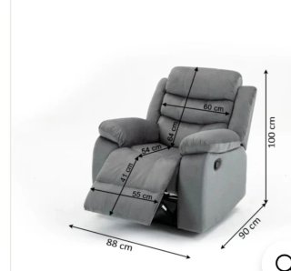 Sillón reclinable manual beige