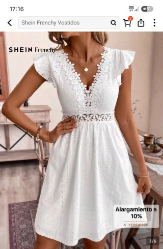 Vestido blanco corto ibicenco