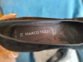 Zapatos de ante Marco Tozzi negros